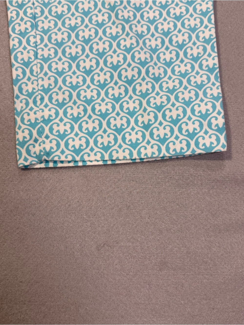 Talbots Perfect Crop Pants Women’s Size 6 Blue/Aqua White Print Stretch Cotton - Picture 3 of 16